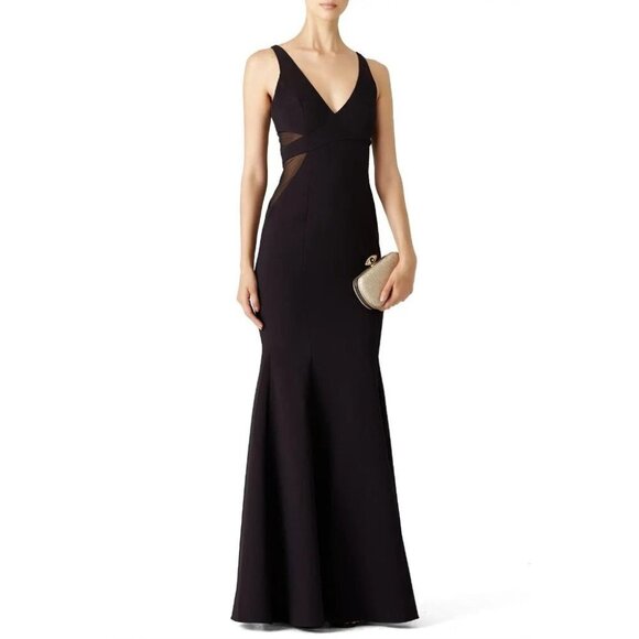 Jay Godfrey Black Rockefeller Formal Gown $485 - Picture 3 of 9